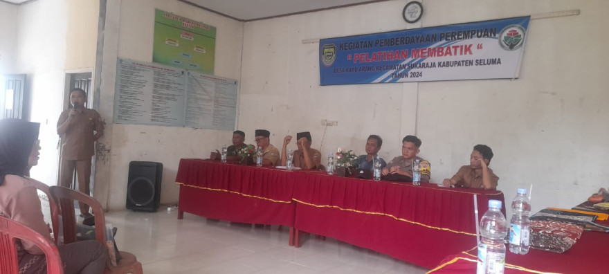 Kegiatan Pemberdayaan Perempuan Pelatihan Membatik Tahun anggaran 2024 Desa Kayu Arang Kec Sukaraja Kab Seluma