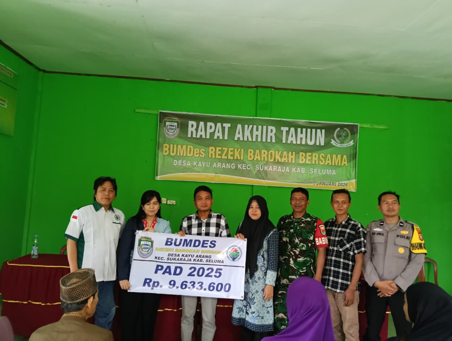 RAPAT AKHIR TAHUN BUMDes  REZEKI BAROKAH BERSAMA  DESA KAYU ARANG KEC.SUKARAJA KAB.SELUMA